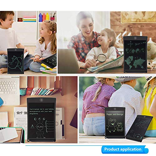 LCD Writing Tablet, Electronic Writing & Drawing Doodle Board, 8.5 inch Handwriting Paper Drawing Tablet for Kids & Adults, LCD Draft Pad with Smart Stylus for Home, School and Office, Black