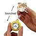 Top Plaza Girls' Kid's Cute Lovely Cartoon Angel Silicone Nurse Clip-on Fob Brooch Hanging Easy Pull Clasp Stretch Analog Quartz Pocket Watches,Set of 3