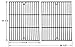 Porcelain Cast Iron Cooking Grid for Phoenix KS10002, Nexgrill 720-0719BL, 122.16134110, Master Forge 1010037, and Tera Gear 1010007A Gas Grill Models, Set of 2