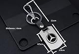 Mercedes-Benz 3D Chrome Metal rectangle Keychain key Ring