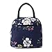 wonderful flower Insulated Lunch Box Cooler Bag lunch bag flower (003Navy)