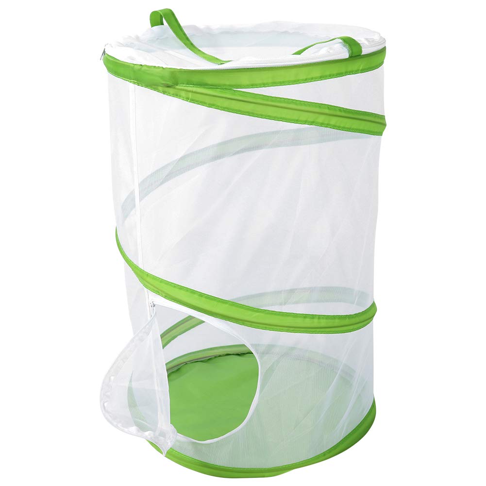 Wifehelper Large Foldable Portable Durable Ventilated Butterfly House Breeding Cage Insect Plant Butterfly Habitat Pet Seedling Incubator