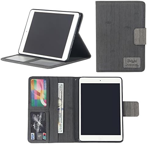 iPad Case, Jollyfit Travel iPad Mini 4 Generation with Card Slots and Pocket PU Leather Stand Folio Case, Smart Wake / Sleep Protective Cover for Apple iPad Mini 4 (Black)