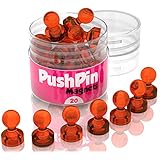 20 Red Strong Magnets Refrigerator - Push Pins Small Magnets for Home - Mini Refrigerator Magnets Heavy Duty Push Pins - Tiny Magnetic Pins for Teachers - Refrigerator Magnets Strong Magnet Set