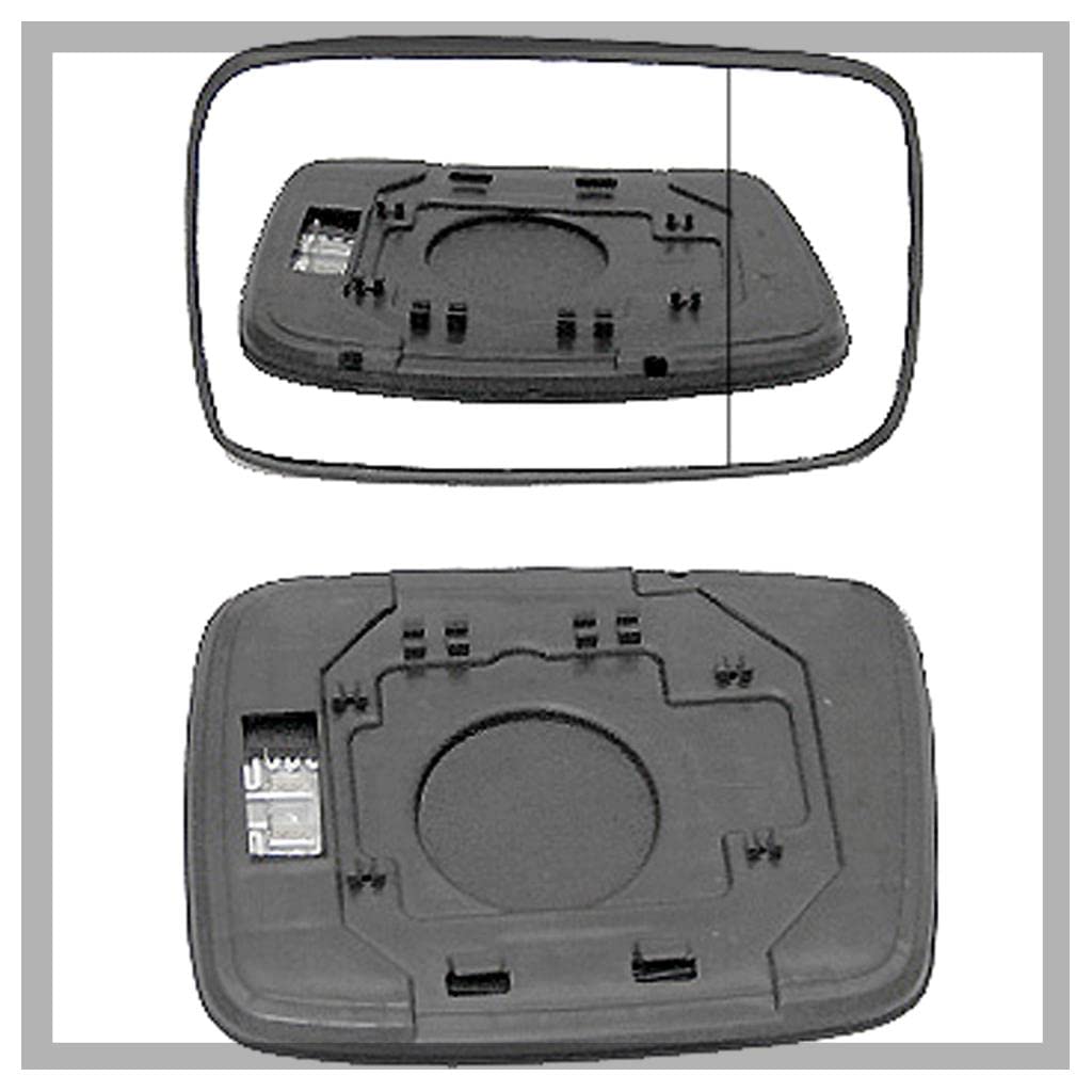 Fits to Nissan X Trail 2001 to 2007 Heated, Silver Wide Angle Wing/Door Mirror Glass Including Base Plate RH(Driver Side)