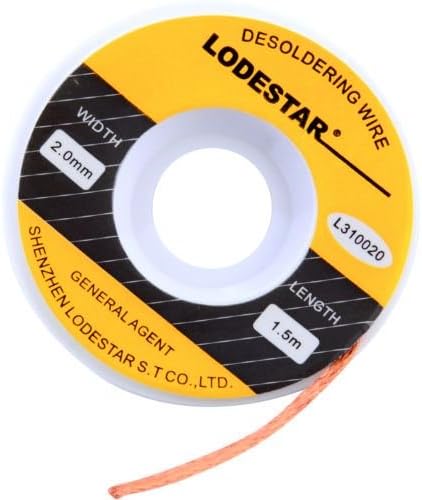 Welding & Soldering Tools 2.0mm Desoldering Braid Wick Solder Remover w/ No Residue Rosin Flux 5 FT