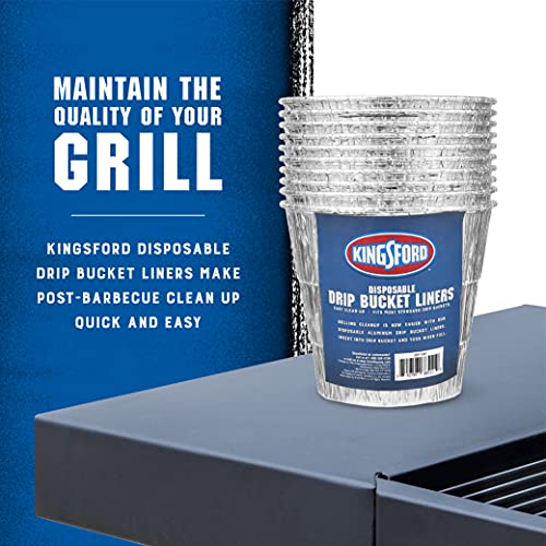 Kingsford Disposable Drip Bucket Liners, 10 Count Aluminum BBQ and