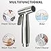 Handheld Toilet Bidet Sprayer Set Pipe Shattaf Water Cleaner Cloth Diaper Sprayer for Toilet Attachment with Water Pressure Control Hose and T Valve-Chrome