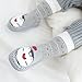 SKOLA 2 Thick Winter Warm Baby Toddler Anti Slip Skid Socks Grip Slipper Cotton(18-30 Months,Blue Rabbit/Gray Penguin)