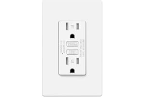 ELECTECK 15 Amp GFCI Outlets, Tamper Resistant (TR), Ultra Slim GFI Receptacles with LED Indicator, Ground Fault Circuit Inte