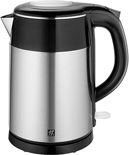 ZWILLING Wasserkocher, 1,2 Liter, 1.550-1.850 Watt, Edelstahl/Kunststoff, Schwarz