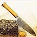 CF-27 Handmade Damascus Steel Santoku Knife - Perfect Grip Olive Wood Handle
