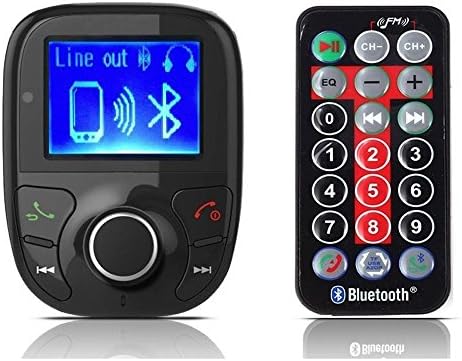 RivenAn LCD Bluetooth FM Transmitter/FM Modulator Radio MP3 Player Audio for SD Card, USB Car Charger, iPhone 6, 5S, 5C, 5, 4S, iPad 3, Mini, Air, Samsung Galaxy S6 Edge, S6, S5