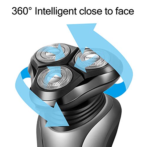 Electric Razor for Men Beard Trimmer 4in1 3D Floating Rotary Shaver Nose & Ear Trimmer Hair Clippers Cordless Facial Cleaning Brush Waterproof USB Charging