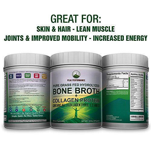Hydrolyzed Bone Broth + Collagen Protein Peptides Powder by Peak
