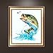 Onpiece DIY 5D Diamond Embroidery Painting Fish Cross Stitch Craft Office Home Decor