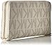 Michael Kors Jet Set Travel Zip Around Travel Wallet Wristlet - Vanilla PVC