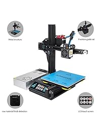 Kingroon - Impresora 3D de resume de aluminio con pantalla táctil, tarjeta MicroSD recargada con modelos 3D impresos, espacio de impresión (7.087 x 7.087 x 7.087 in)