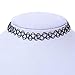 Doinshop New Stretch Gothic Pendant Tattoo Henna Choker Hippy Necklace Elastic 80s 90s (black)