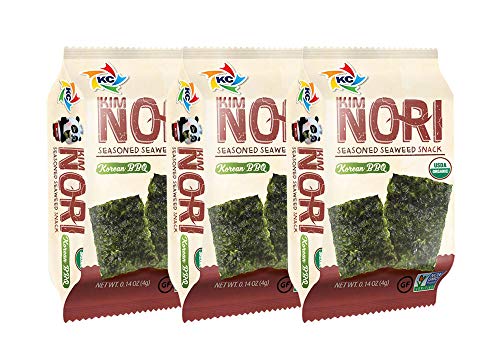 Organic Kimnori Kim Nori Roasted Seasoned Seaweed Snack, Korean BBQ, 3-Pack Organic, USDA ORGANIC, Gluten Free, No MSG, NON-GMO, Vegan - Thumbnail 7