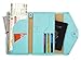 ZOPPEN Multi-purpose Rfid Blocking Travel Passport Wallet (Ver.4) Tri-fold Document Organizer Holder (#29 Aqua Blue)