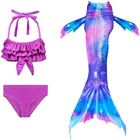 Das beste Girl Swimsuit Mermaid Tail Swimmable Princess Swimwear Bikini Bathing Suit Set