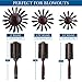 Large Round Blow Dry Brush - Boar Bristle, Solid Wood Barrel, Professional Anti-Static Roller Hair Brush for Styling and Blow Drying – 3”, 18 Row, For Long Hair - By Cantor