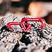 Wise Owl Outfitters Wiregate Carabiner Clip Set 12 KN Heavy Duty, Lightweight Aircraft Grade Aluminum - Great Gear for Hammock Camping - Wise Owl “WiseClips” – Red
