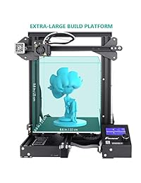 Foxnovo Ender-3 - Impresora 3D para escritorio, función de impresión de resumen, ranura en V Prusa I3, volumen de construcción: 8.7 x 8.7 x 9.4 in