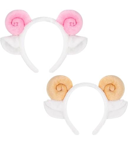 2 Diademas Con Orejas De Oveja - Felpa Suave, Para Mujer, Lavado De Cara O Decoración