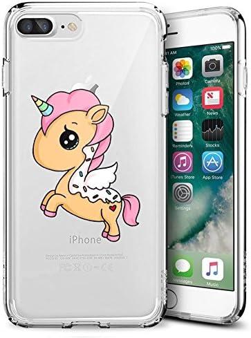 iPhone 7 Plus 8 Plus Case,iPhone 7 Plus 8 Plus Case for Women, YC Hongda Unicorn Gold Pattern Clear Design for impact ，cases and accesories for iPhone 7 Plus 8 Plus