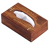SouvNear 811778022763 Rosewood Tissue Box with Jali