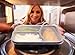 Reusable 3 Compartment Food Storage Containers with Lids by ChefAID - Set of 6 Stackable, Flexible Food, Microwave, Freezer & Dishwasher Safe, Bento Lunch Boxes - Black with cutlery