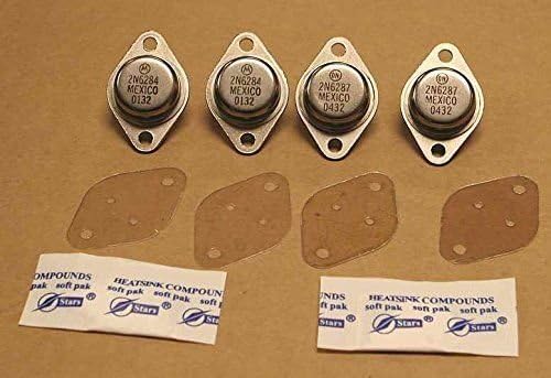4 new transistors for a Rowe AMI R-90 45 RPM jukebox amplifier repair 2N6287 & 2N6284