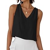 Mywinway Linen Crop Tank Tops for Women Spring Summer Sleeveless V Neck Cropped Casual Fashion Beach Tops Shirts