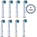  Oral B Replacement Brush Heads- Pk of 8 Generic Crossaction Oralb Braun Electric Toothbrush Heads- Cross Action Bristles Remove More Plaque & Reach Deep Within Teeth