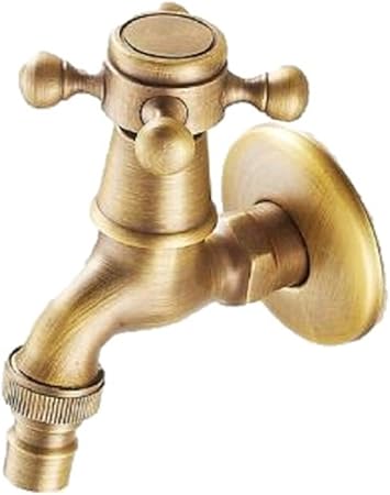 Amazon Co Jp アンティーク レトロ 調 真鍮 製 蛇口 水栓 ガーデニング エクステリア Diy に ホース 直接接続可能タイプ ささやかな おまけ付き Diy 工具 ガーデン