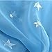 pureaqu Kids Room Window Curtain Decoration W39xH84 Rod Pocket Process Multiple Sizes Star Voile Curtain/Drape(1 Panel)