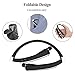 Bluetooth Headset, Bluetooth Headphones-LBell 30 Hrs Playtime Wireless Neckband Design W/Foldable Retractable Headset for Cellphones X/ 8/7 Plus Samsung Galaxy S9 Note 8 (Grey)