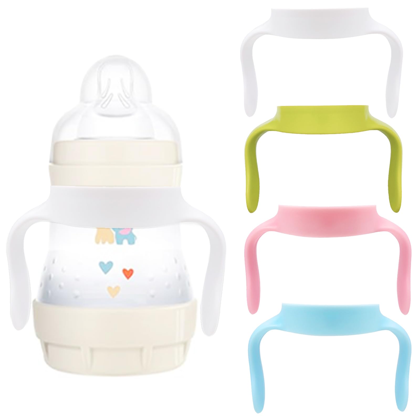 Photo 1 of Baby Bottle Handles Compatible for Mam Bottles, Feeding Bottles Holder Accessories, Pack of 4