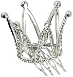 Oliasports Princess Tiara Mini Crown Bridal Rhinestone Decor Crown
