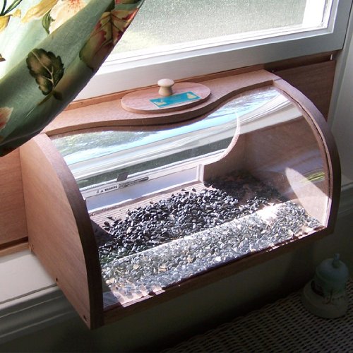 Coveside Bread Box Window Mount Bird Feeder with 2-way Mirror