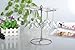 MyGift Classic Elegant Silver Metal Tabletop 6 Wine Glass Display Holder Drying Rack Stand/Air Dry System