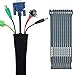 Vastar 5 Pack Cable Management Sleeves and 10 Cord Ties for PC / TV / Home Entertainment