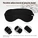 Eodo 100% Pure Silk Filled Eye Mask/Sleep Mask and Ear Plugs for Travel/Nap - Black (Black)