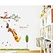 GoBuyMall Peel and Stick Wall Decals Stickers for Children & Kids & Baby & Nursery Wall Art Room Decor (Tree Clouds and Winnie The Pooh)