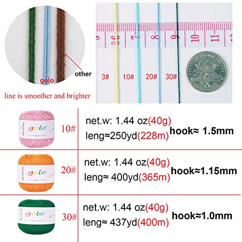 1 Cotton+Crochet+Thread+Rainbow+Knitting