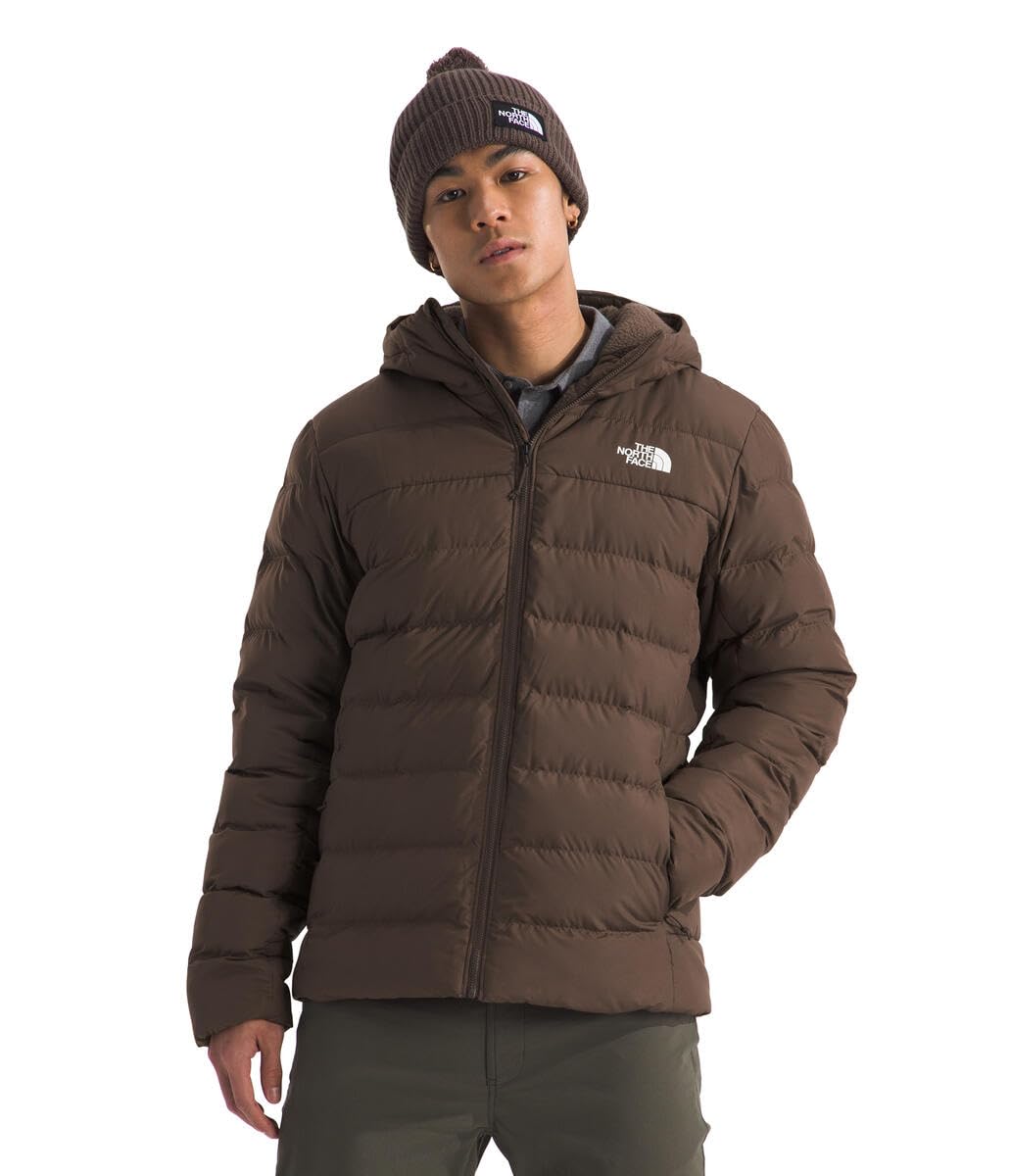 The North Face Men's Aconcagua 3 Hooded Jacket | Insulated Winter Coat, Wind & Water Resistant, Durable Attached Hood with Cinch Cord, Smokey Brown, Medium Image