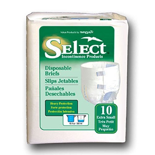 Select Disposable Briefs, X-Small - 1/Case of 100 by PBE-Select
