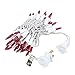 Novelty Lights 11 Feet 50 Bulb Incandescent Mini Light String, Pink with 2.5-Inch Spacing on White Wire, UL Listed Commercial Grade Indoor/Outdoor Mini Lights, Connectable End-to-End